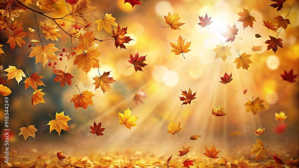 Poster a captivating visual representation of autumn's golden glow ai generated