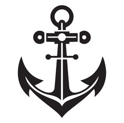 Anchors ship icon silhouettes vector. 