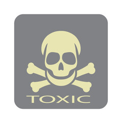 toxic poison icon Vector isolated on white background	