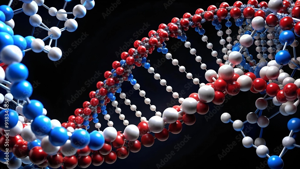 Aufkleber chromosomal symphony: a visual representation of dna's complex structure ai generated