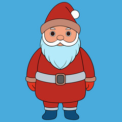 Iceland style Santa vector illustration 