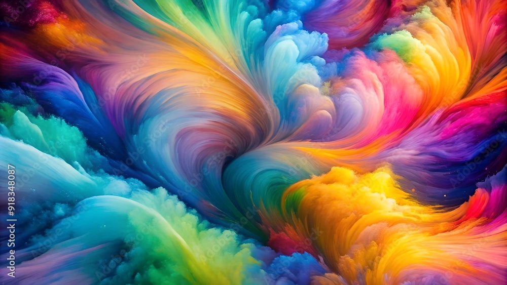 Poster abstract symphony of hues: a visual ode to the spectrum ai generated