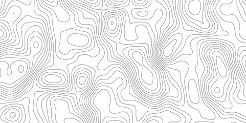 Topographic map background geographic line map with elevation assignments. Modern design with White background with topographic wavy pattern design.paper texture Imitation of a geographical map shades