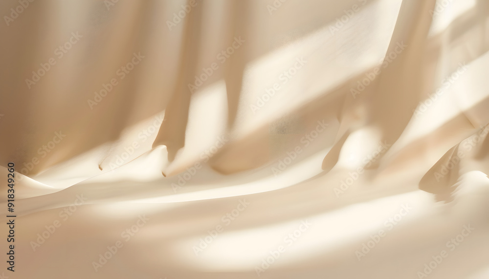 Poster light beige background for product presentation with a light and shadows pattern on it