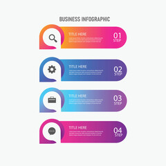 Gradient infographic step A