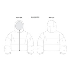 padded jacket template