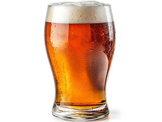 Cold Beer in a Glass with Condensation - Realistic Image