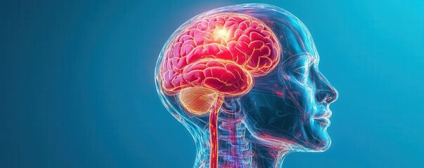 Brain with highlighted stroke zone and awareness initiatives like patient education programs and charity events, stroke awareness, public health action