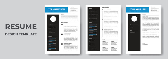 Clean Modern Resume and Cover Letter Layout Vector Template for Business Job Applications, Minimalist resume cv template, Resume design template, cv design, multipurpose resume design