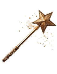 A magic wand isolated on transparent background