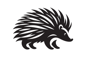 Hedgehog silhouette vector illustration