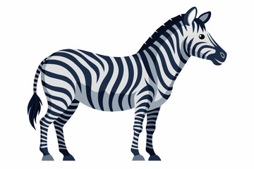 Obraz premium A Cartoon Zebra Standing with Its Stripes Facing the Viewer