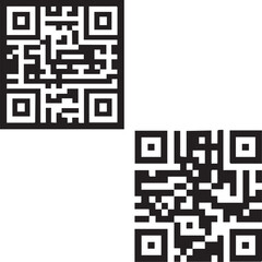 QR Code Silhouette Vector