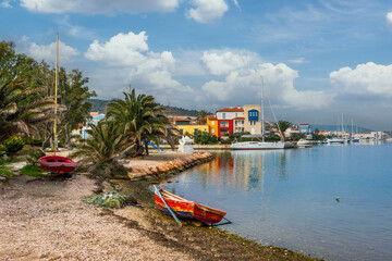 Alacati Town coast view in Cesme Town. Alacati is populer tourist destination in Turkey