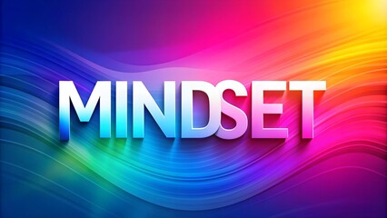 Obraz premium Embrace a Positive Mindset with Bold, Colorful Typography Generative AI