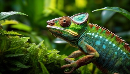 Obraz premium iguana on a tree