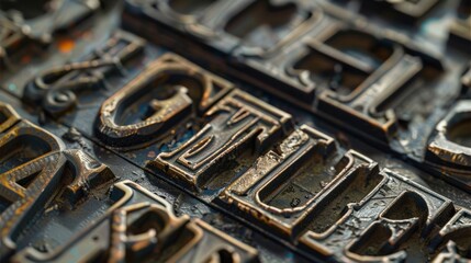 Rustic Metal Typography with Vintage Texture