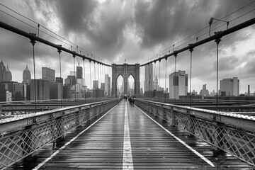 "Brooklyn Bridge: Iconic New York City Landmark in the USA"