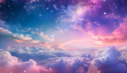 Cosmic Dreamscape - a dreamy galaxy cloudscape with soft, pastel colors. Galaxy background
