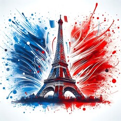 Vive La France vector illustration
