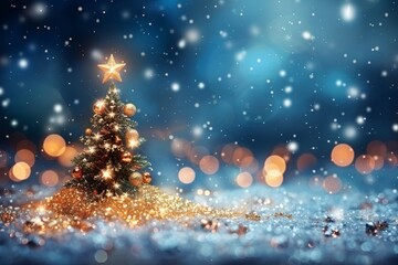 Fototapeta premium Merry Christmas and Happy New Year background