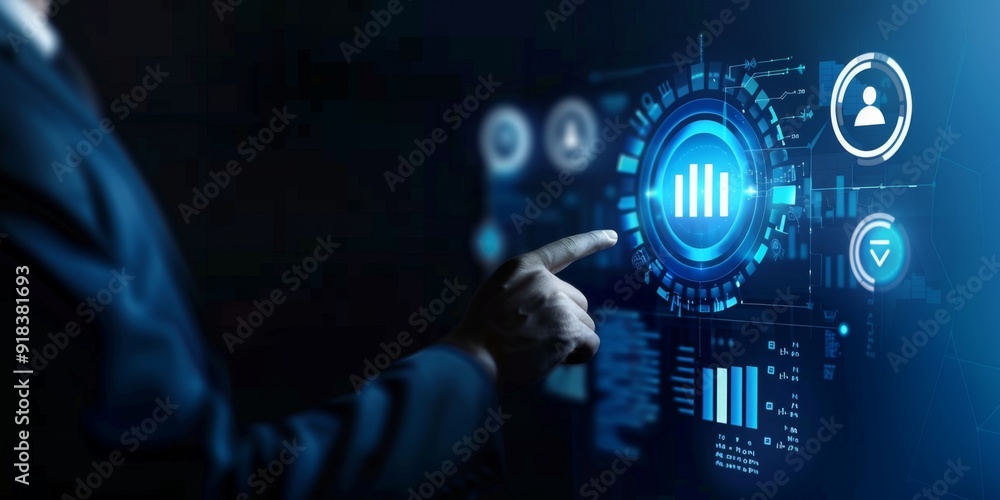 Poster analyzing business analytics concepts using vr screen for assessment evaluation