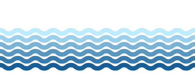 Background vector illustration of blue ocean wave layer