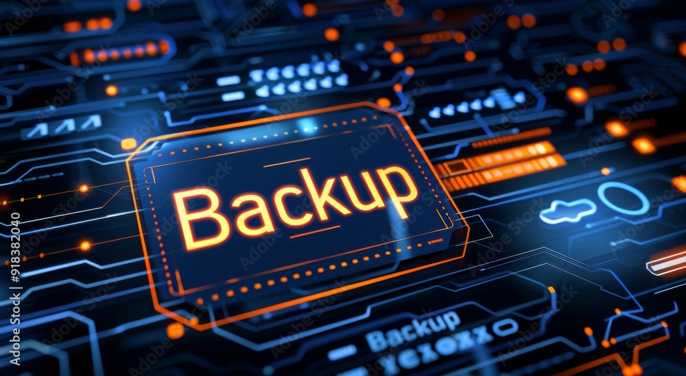 Poster data backup ensures secure information protection in cyber security