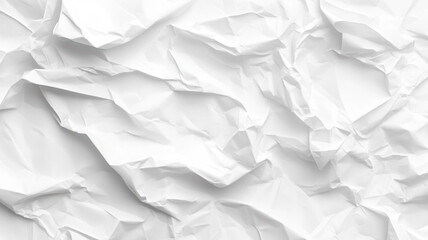 Obraz premium A white poster with a crumpled and creased texture, isolated against a white background, showcasing its wrinkled and uneven surface.