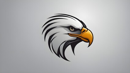 Obraz premium A minimalist logo featuring a sleek and stylized Eagle