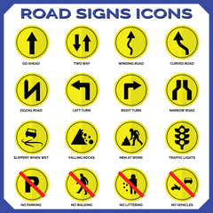 vector graphics for road signs collection round shape.eps