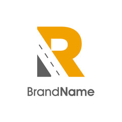 Simple Initial R Way Logo