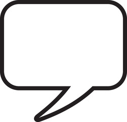 Comic Speech Bubble Line Illustration