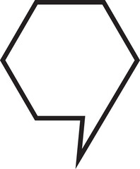 Comic Speech Bubble Line Illustration