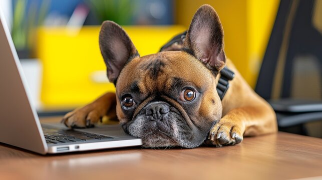 Dog-friendly office, pets and people working together