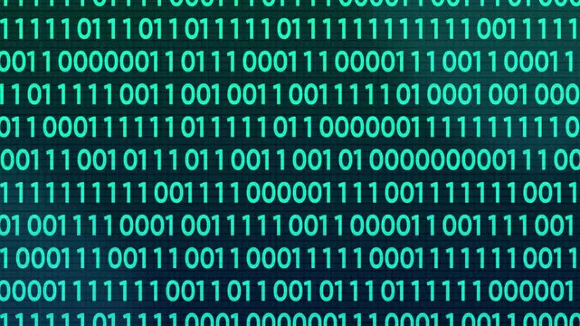 Abstract binary code background. Futuristic cyberspace. Concept of mining crypto currency and bitcoin. Web developer. Digital computer code. Programming. Coding.