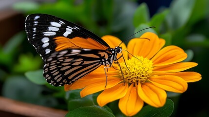 Obraz premium Rooftop butterfly garden, urban biodiversity project