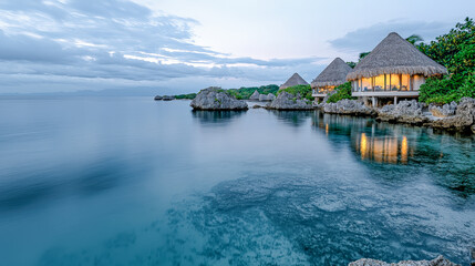 Fototapeta premium Perfect Vacation Inspiration Landscapes for Nature Capturing the Essence of Peace Relaxation and Idyllic Landscapes 