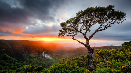 Fototapeta premium Perfect Vacation Inspiration Landscapes for Nature Capturing the Essence of Peace Relaxation and Idyllic Landscapes 