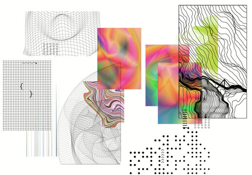 Modern Gothic Design Elements Illustration Set