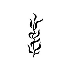 seaweed silhouette icon