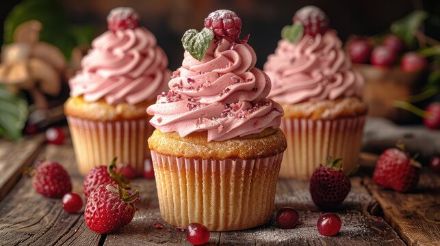 cupcake with frosting HD 8K wallpaper Stock Photographic Image  