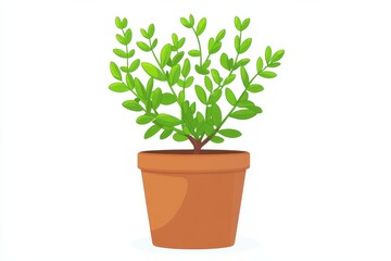 Obraz premium A potted plant with green leaves.