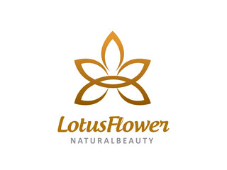 Lotus Flower logo symbol or icon template