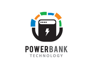 power bank logo symbol or icon template