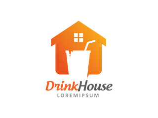 House and Drink logo symbol or icon template