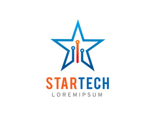 Star Technology logo symbol or icon template