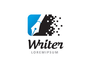 Writer logo symbol or icon template