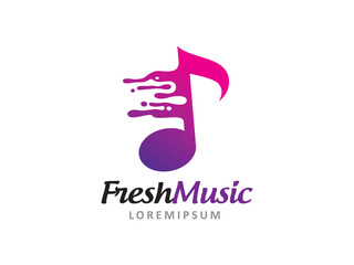 Fresh Music logo symbol or icon template