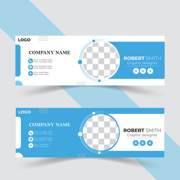 Creative modern email signature design templete